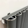 Taurus Anthracite Horizontal Electric Aluminium Radiators - closeup