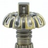 Traditional Gothic Styled Angled Thermostatic Radiator Valves - Antique Brass