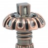 Traditional Gothic Styled Angled Thermostatic Radiator Valves - Antique Copper