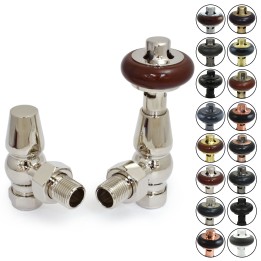 Angled Round Top Belgravia Traditional TRV Radiator Valves