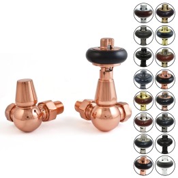 Corner Round Top Belgravia Traditional TRV Radiator Valves