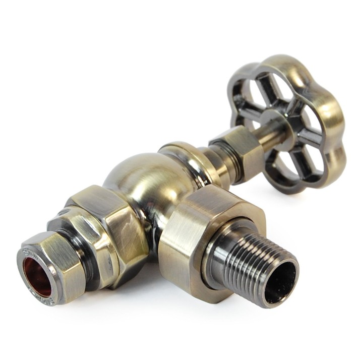 Angled Period Daisy Elegant Traditional Manual Radiator Valves