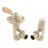 Angled "Canterbury" Lever Handle Traditional Manual Radiator Valves (Pair) 3 Finishes