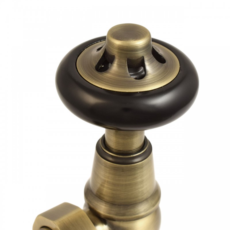 Traditional Round Top Angled Manual Radiator Valves - 4 Finishes