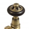 Traditional Round Top Angled Manual Radiator Valves - 4 Finishes