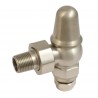 Traditional Round Top Angled Manual Radiator Valves - 4 Finishes