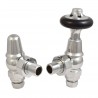 Traditional Round Top Angled Thermostatic Radiator Valves - 4 Finishes