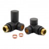 Corner Mineral Anthracite Valves for Radiators & Towel Rails (Pair)