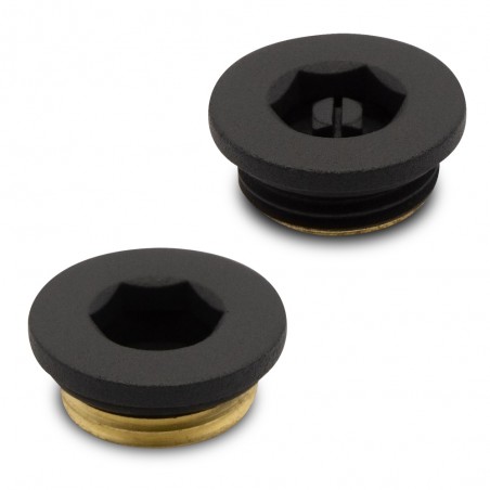 Anthracite Bleed Valve and Blanking Plug Set (for Radiators or Towel Rails)