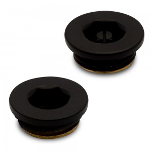 Black Bleed Valve and Blanking Plug Set (for Radiators or Towel Rails)