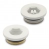 Matt White Bleed Valve and Blanking Plug Set (for Radiators or Towel Rails)