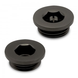 Brushed Gunmetal Bleed Valve and Blanking Plug Set (for Radiators or Towel Rails)