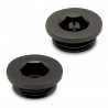 Brushed Gunmetal Bleed Valve and Blanking Plug Set (for Radiators or Towel Rails)