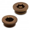 Brushed Bronze Bleed Valve and Blanking Plug Set (for Radiators or Towel Rails)