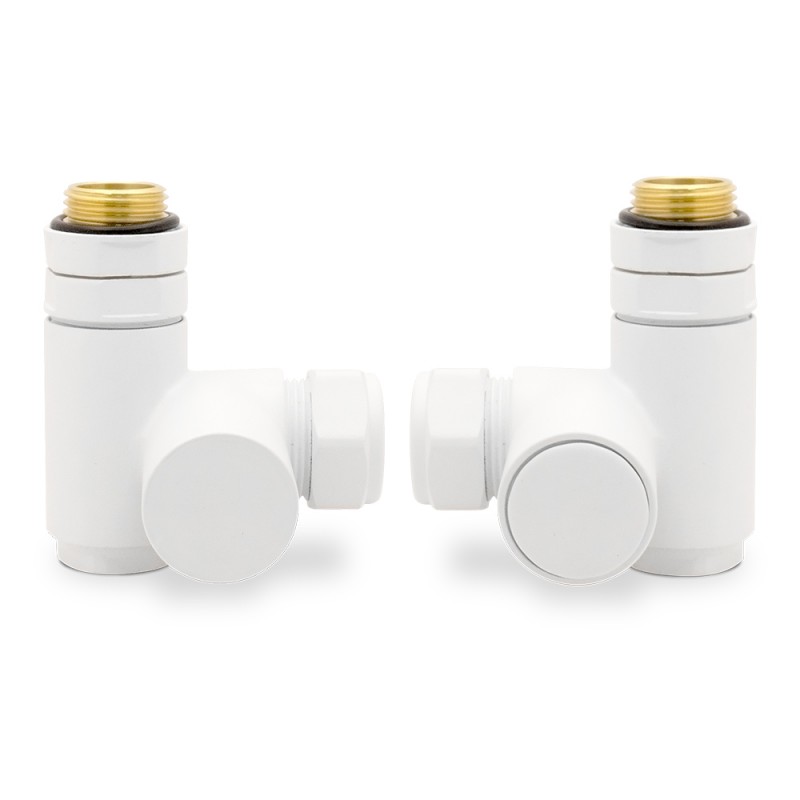 Matt White Dual Fuel Valve Set for Radiators & Towel Rails (Pair)