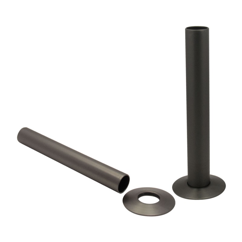 Brushed Gunmetal Pipe Sleeves and Collars