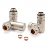 Brushed Nickel Dual Fuel Valve Set for Radiators & Towel Rails (Pair) - Components