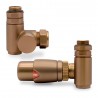 Brushed Bronze Thermostatic Dual Fuel Valve Set for Radiators & Towel Rails (Pair)