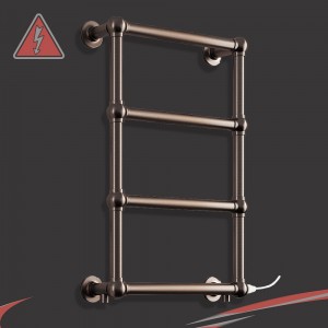 500mm (w) x 750mm (h) "Harley" Brushed Bronze Traditional Towel Rail (Single Heat)