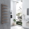 500mm (w) x 1200mm (h) "Mira" Brushed Bronze Designer Towel Rail - close up