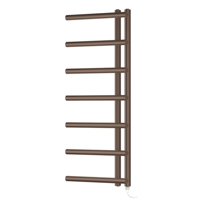 500mm (w) x 1200mm (h) Electric Mira Brushed Bronze Towel Rail (Single Heat Option)