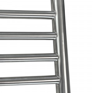 1000mm (w) x 600mm (h) Electric "Brushed Stainless Steel" Heated Towel Rail (Single Heat or Thermostatic Option)