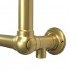 500mm (w) x 750mm (h) "Harley" Brushed Brass Towel Rail