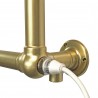 500mm (w) x 750mm (h) "Harley" Brushed Brass Traditional Electric Towel Rail