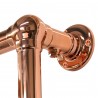 500mm (w) x 750mm (h) "Harley" Copper Traditional Wall Mounted Electric Towel Rail