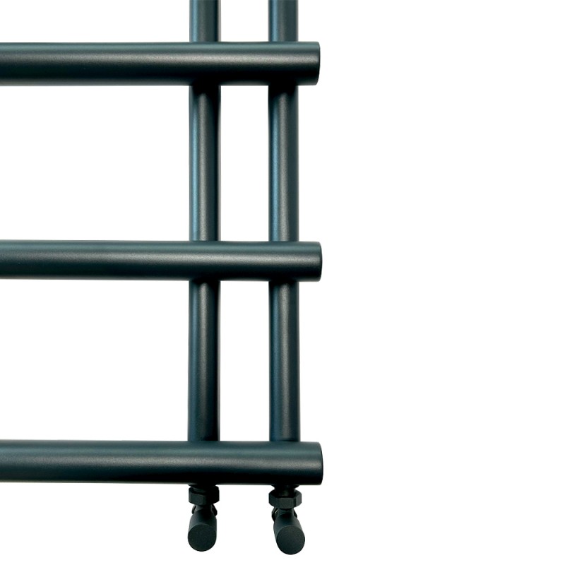 500mm (w) x 1200mm (h) "Mira" Anthracite Designer Towel Rail