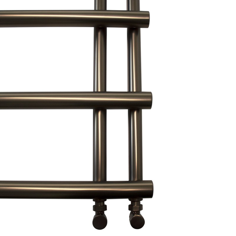 500mm (w) x 1200mm (h) "Mira" Brushed Bronze Designer Towel Rail