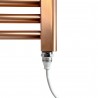 300mm (w) x 800mm (h) Electric "Brushed Copper" Towel Rail (Single Heat or Thermostatic Option)