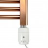 600mm (w)  x 800mm (h) Electric "Brushed Copper" Towel Rail (Single Heat or Thermostatic Option)