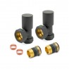 Angled Basalt Grey Valves for Radiators & Towel Rails (Pair)