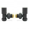 Angled Basalt Grey Valves for Radiators & Towel Rails (Pair)