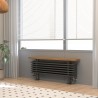 1200mm (W) x 480mm (H) Evora Anthracite 3 Column Bench Radiator