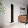 284mm (W) x 1800mm (H) Evora Black Vertical 2 Column Radiator