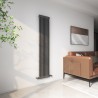 372mm (W) x 1800mm (H) Evora Anthracite Vertical 2 Column Radiator