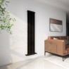 372mm (W) x 1800mm (H) Evora Black Vertical 2 Column Radiator