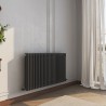 1177mm (W) x 600mm (H) Evora Anthracite Horizontal 3 Column Radiator