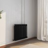 777mm (W) x 600mm (H) Evora Black Horizontal 3 Column Radiator