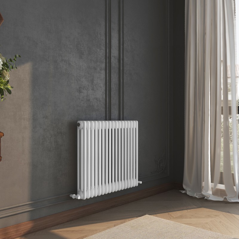 777mm (W) x 600mm (H) Evora White Horizontal 3 Column Radiator