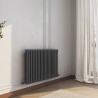 999mm (W) x 600mm (H) Evora Anthracite Horizontal 3 Column Radiator