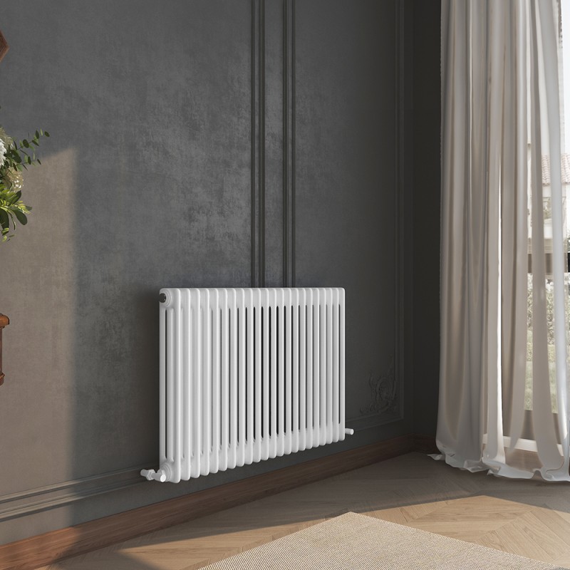 999mm (W) x 600mm (H) Evora White Horizontal 3 Column Radiator