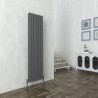 452mm (W) x 1800mm (H) Luna Anthracite Vertical Double Flat Panel Radiator