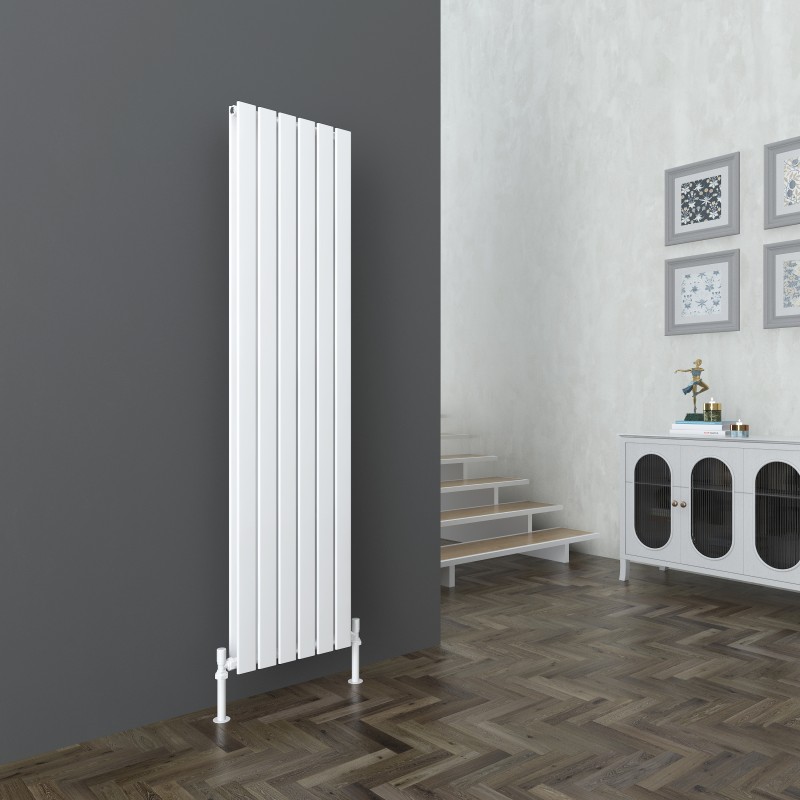 452mm (W) x 1800mm (H) Luna White Vertical Double Flat Panel Radiator