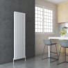 480mm (W) x 1800mm (H) Brecon White Double Oval Tube Vertical Radiator