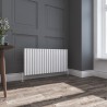 1200mm (W) x 600mm (H) Brecon White Double Oval Tube Horizontal Radiator