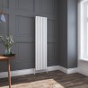 480mm (W) x 1800mm (H) Brecon White Double Oval Tube Vertical Radiator