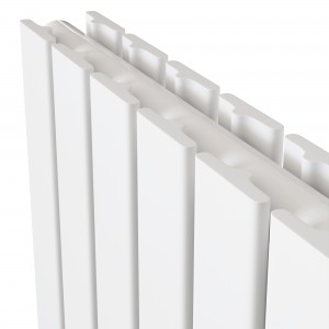 984mm (W) x 600mm (H) Luna White Horizontal Double Flat Panel Radiator